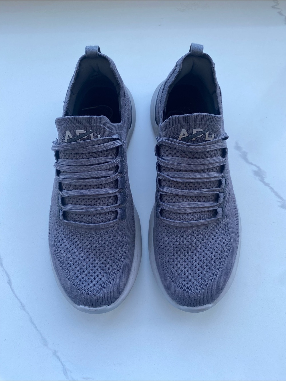 APL TechLoom Knit Athletic Sneakers in Grey